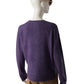 Lilafarbener Flauschpullover mit Rundhals