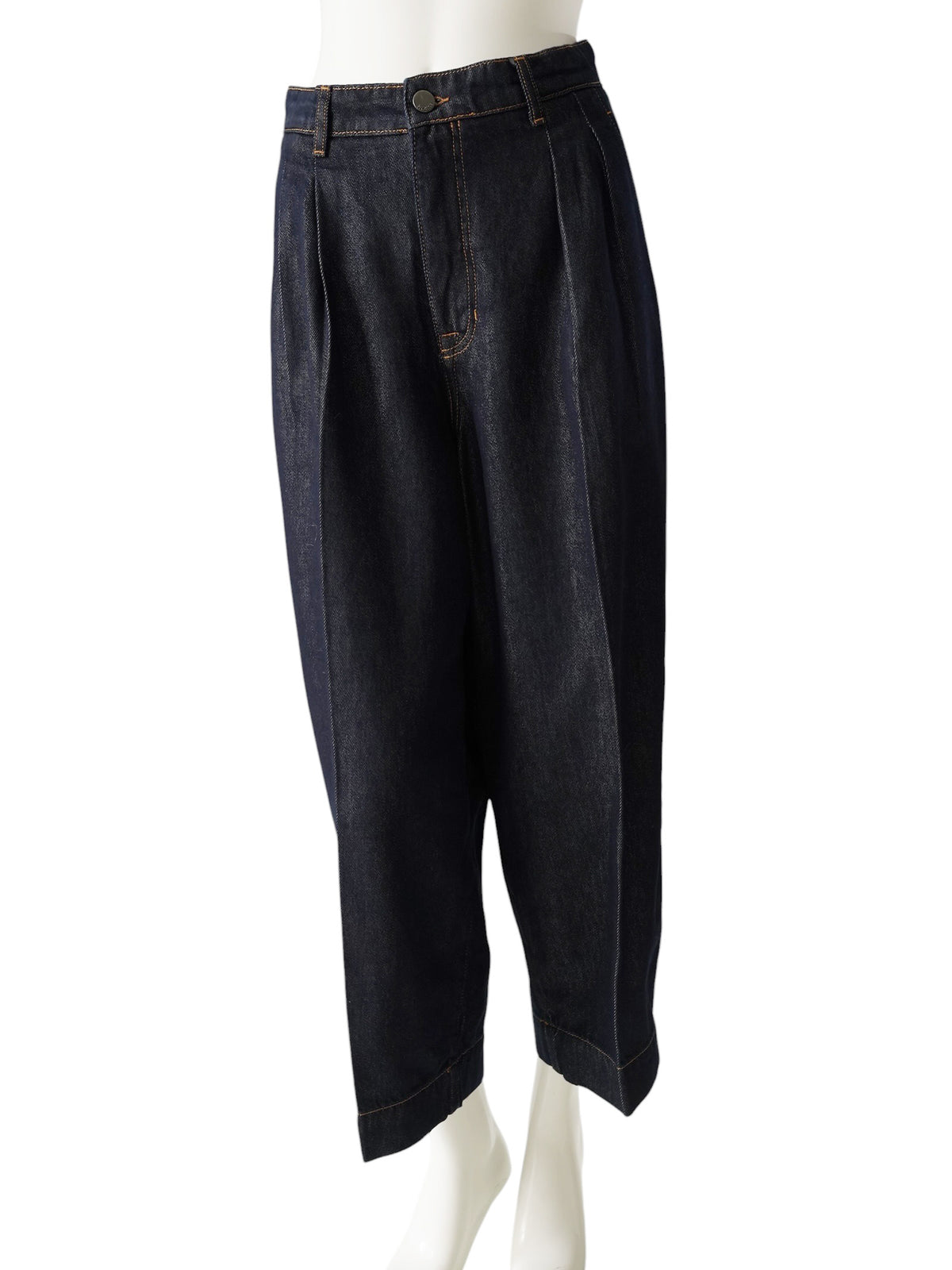 Dunkelblaue Bundfaltenjeans mit weitem Bein von Rossi