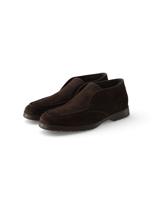 Dunkelbrauner, knöchelhoher Slip-On aus Veloursleder von Doucal's