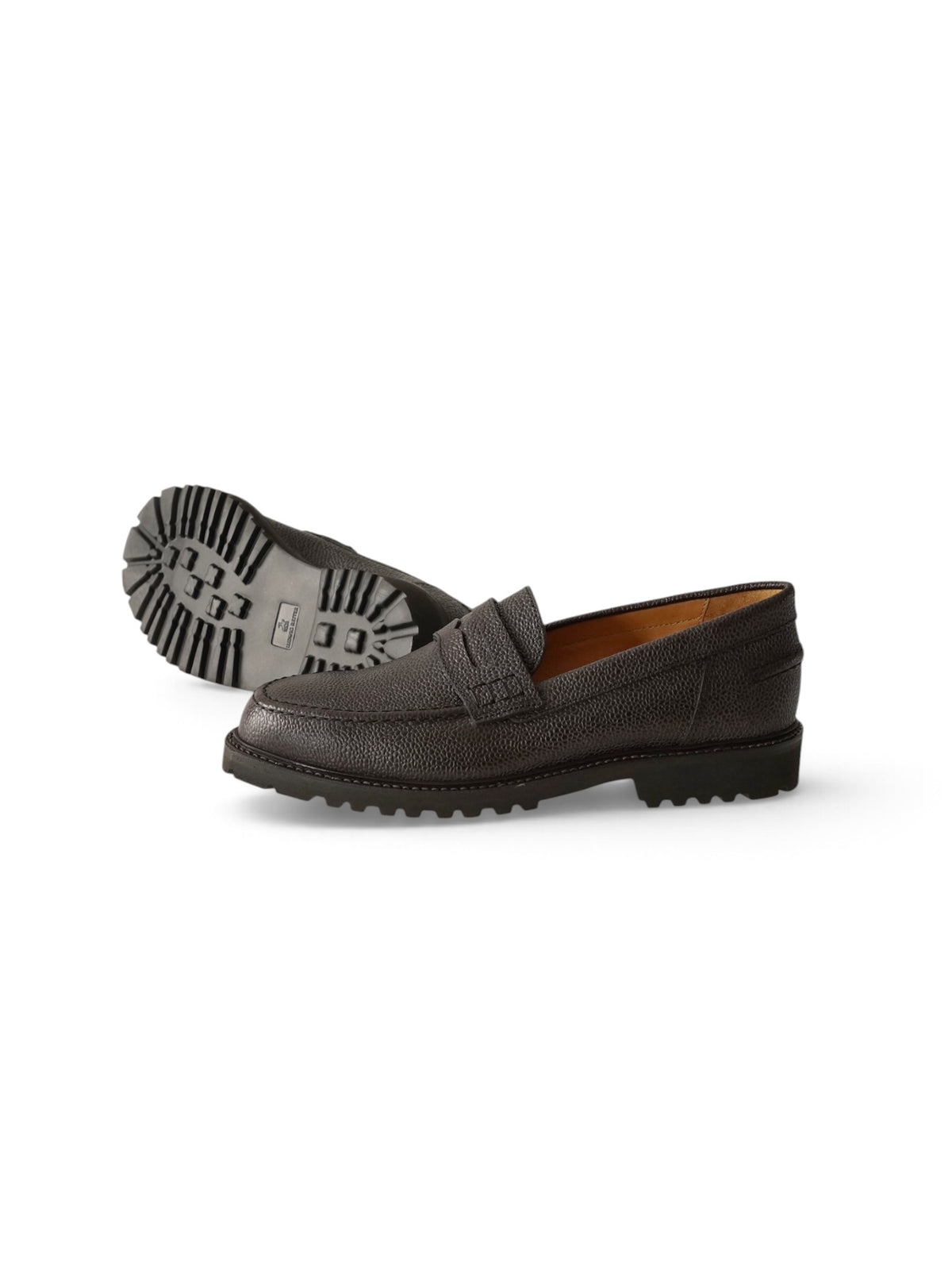 Espressobrauner Penny Loafer mit Ultralight-Profilsohle von Ludwig Reiter – Seitenansicht mit Profilsohle
