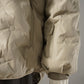 Greigefarbene Steppjacke mit Teddykragen