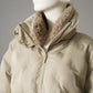 Greigefarbene Steppjacke mit Teddykragen