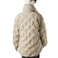 Greigefarbene Steppjacke mit Teddykragen