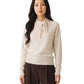 Cremefarbener Pullover mit perlenbesetztem Bindeband von Essentiel Antwerp