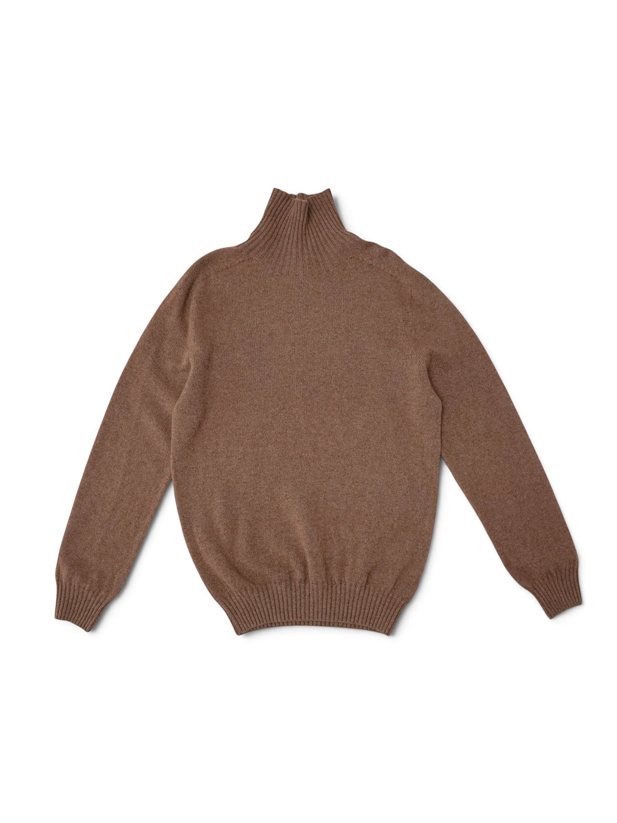 Haselnussbrauner Pullover mit Stehkragen von Glenugie – Ansicht 3