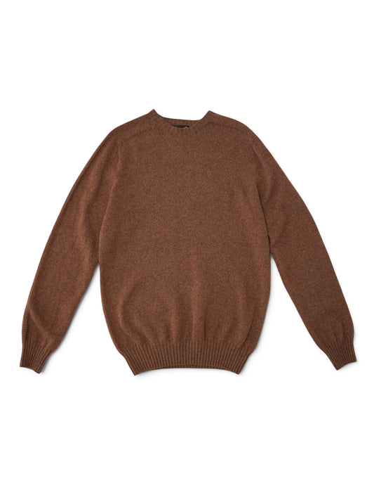 Haselnussbrauner Pullover mit Rundhals von Glenugie – Ansicht 3
