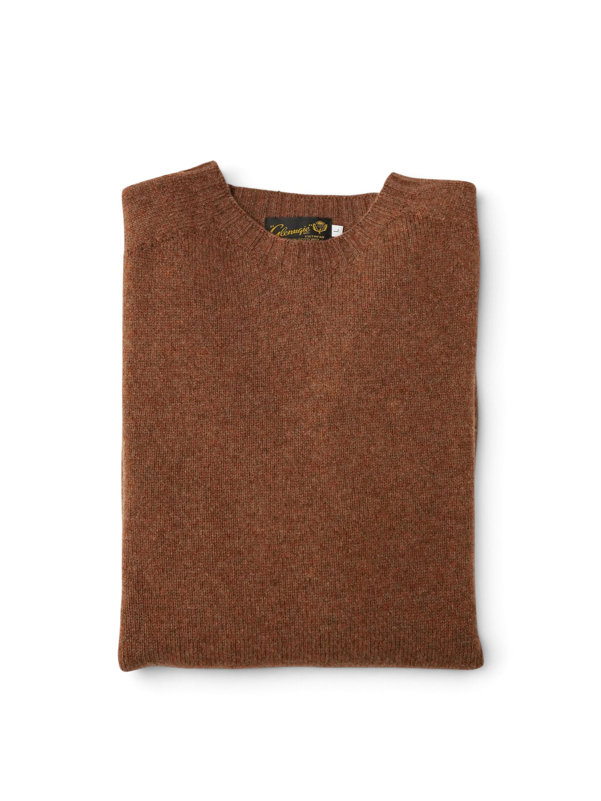 Haselnussbrauner Pullover mit Rundhals von Glenugie