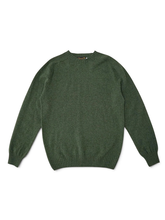 Moosgrüner Pullover mit Rundhals von Glenugie