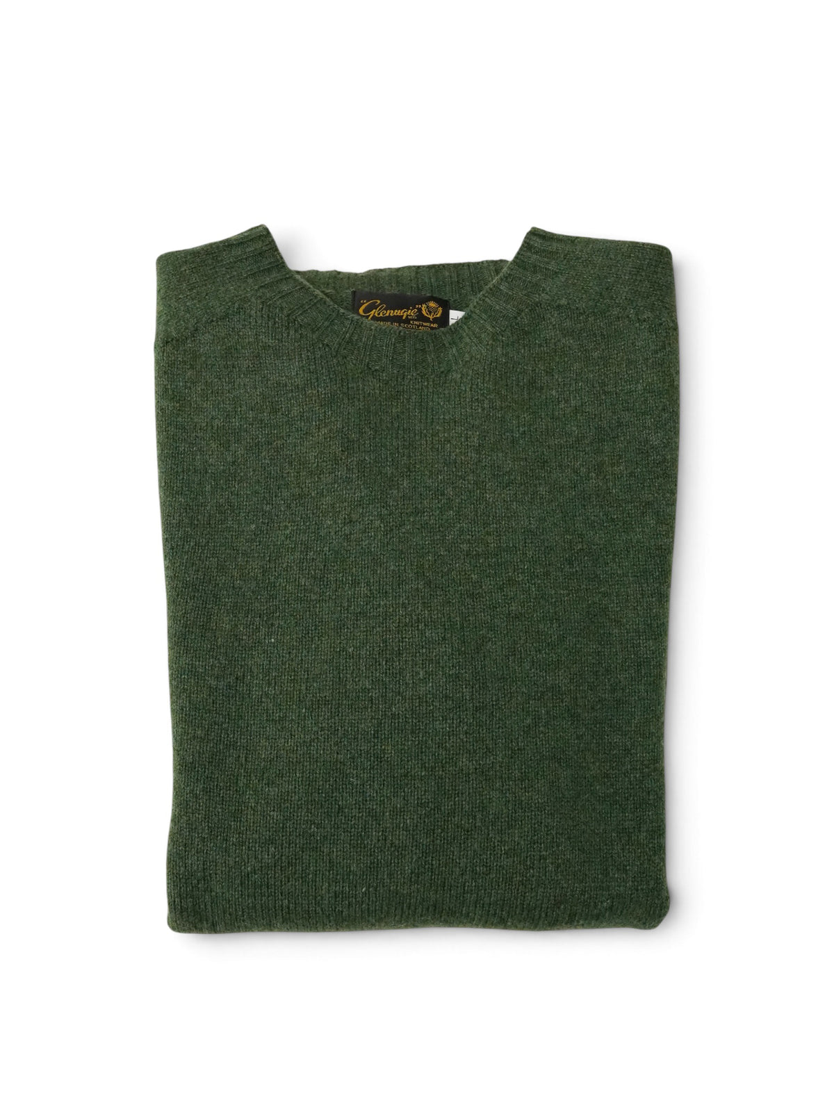 Moosgrüner Pullover mit Rundhals von Glenugie – Ansicht 4