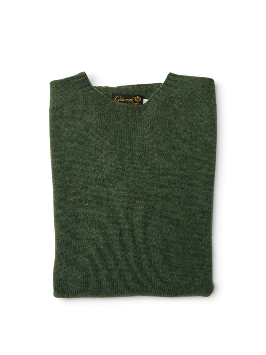 Moosgrüner Pullover mit Rundhals von Glenugie – Ansicht 4