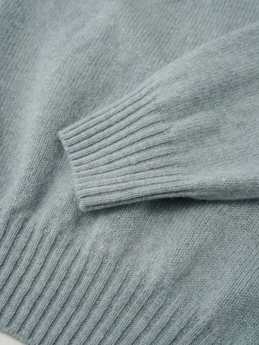 Eisblauer Pullover mit Rundhals von Glenugie – Ansicht 2