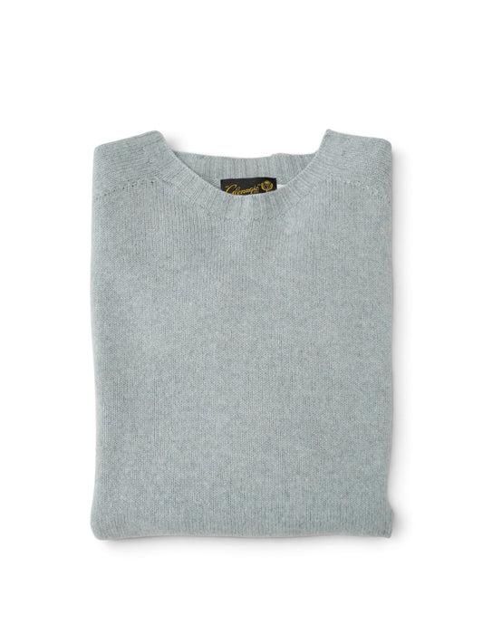 Eisblauer Pullover mit Rundhals von Glenugie
