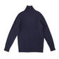 Dunkelblauer Rippstrick-Pullover mit Stehkragen von Glenugie – Ansicht 3
