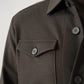 Dunkelbraunes Overshirt aus Wolljersey von Harris Wharf London – Ansicht 2