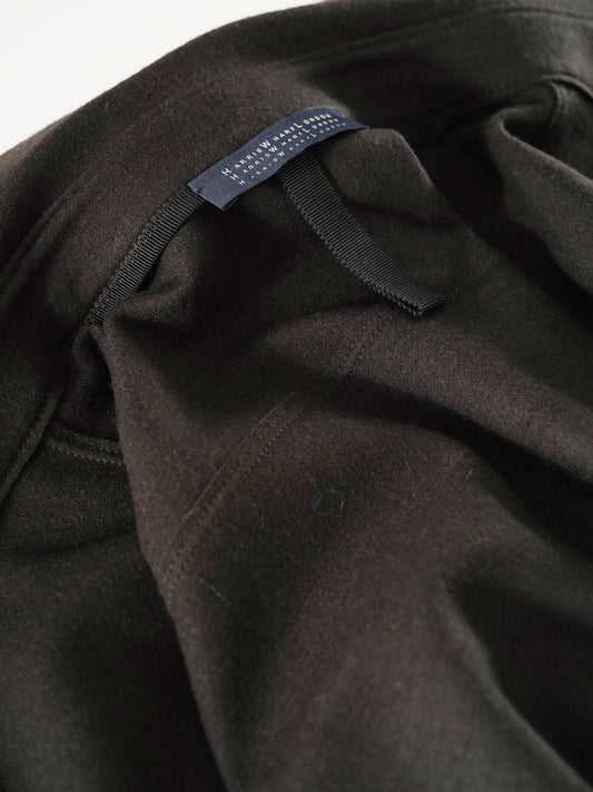 Dunkelbraunes Overshirt aus Wolljersey von Harris Wharf London – Ansicht 5