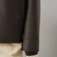 Dunkelbrauner Blouson aus gekochter Wolle von Harris Wharf London – Ansicht 3