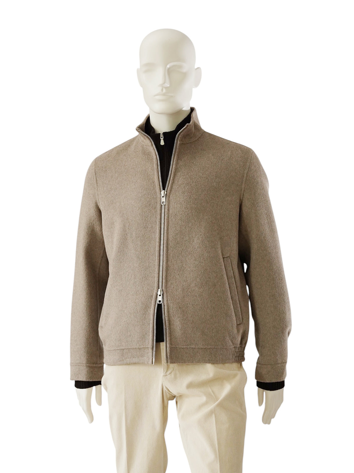 Beigemelierter Blouson aus Wollmischgewebe von Galà