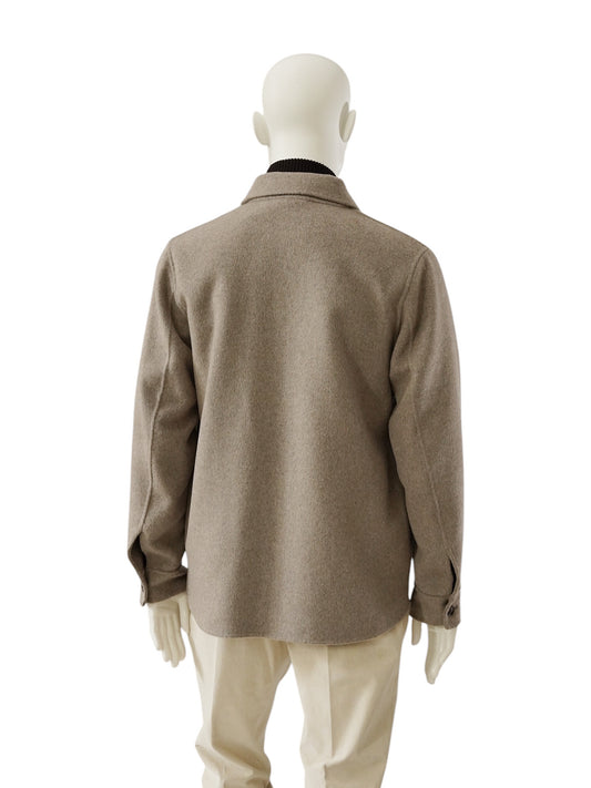 Beigemeliertes Overshirt aus Wollmischgewebe von Galà – Ansicht 3