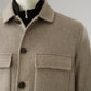 Beigemeliertes Overshirt aus Wollmischgewebe von Galà – Ansicht 2