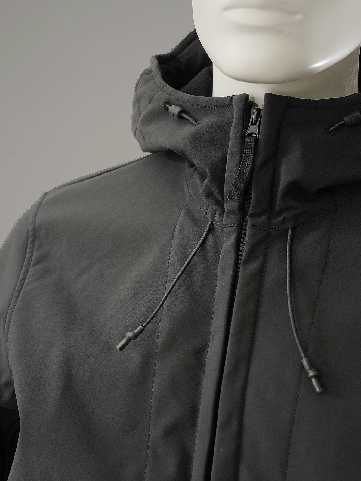 Schwarze Softshell-Jacke mit Kapuze von Stone Island – Ansicht 4