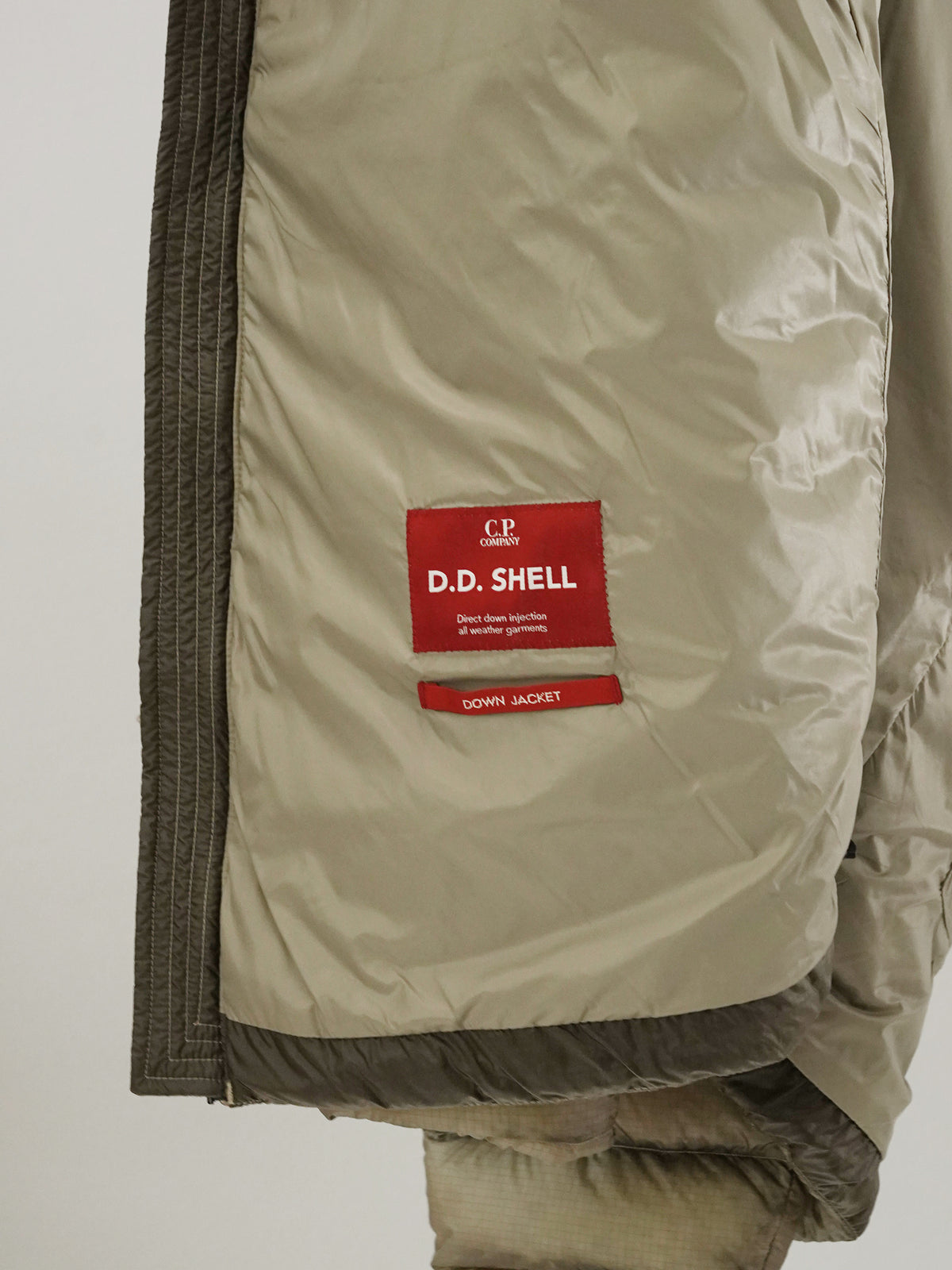 Olivfarbene Daunenjacke aus D.D. Shell von C.P. Company – Ansicht 6