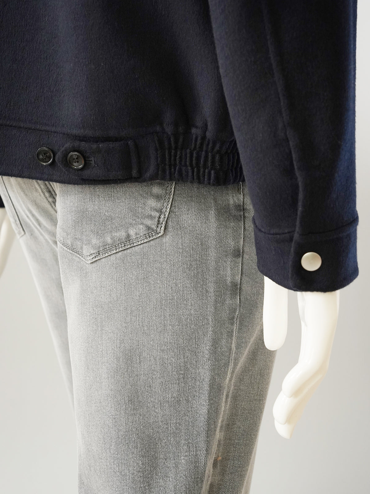 Dunkelblauer Blouson aus Wollmischgewebe von Galà – Ansicht 2