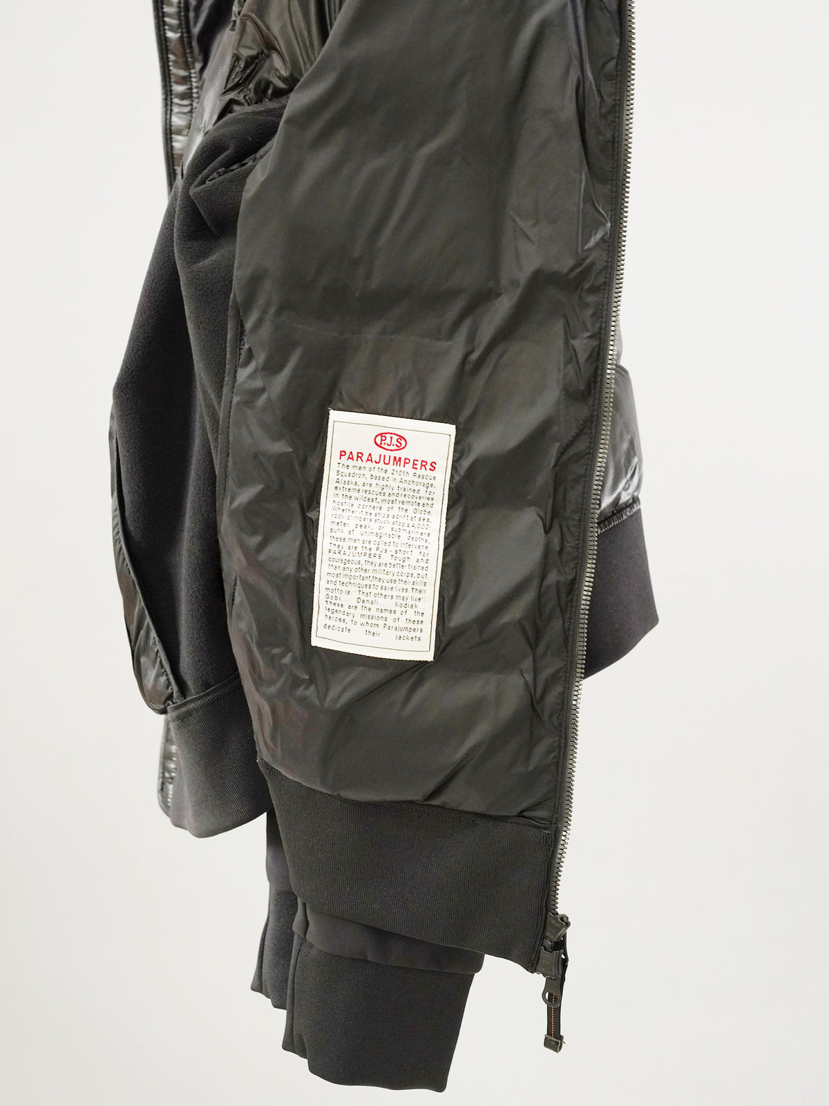 Schwarzer Hybrid-Bomber mit Steppfront von Parajumpers – Ansicht 6