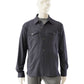 Dunkelblaues Overshirt aus Wolljersey von Harris Wharf London – Ansicht 4