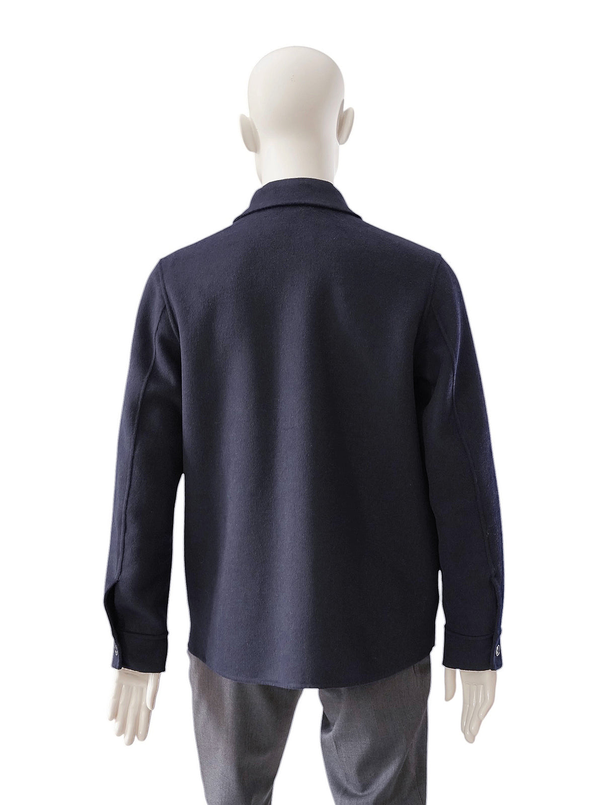 Dunkelblaues Overshirt aus Wollmischgewebe von Galà – Ansicht 3