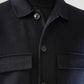 Dunkelblaues Overshirt aus Wollmischgewebe von Galà – Ansicht 4