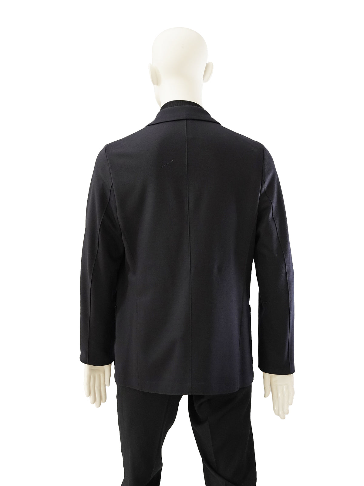Dunkelblaues Sakko aus Wolljersey von Harris Wharf London – Ansicht 3