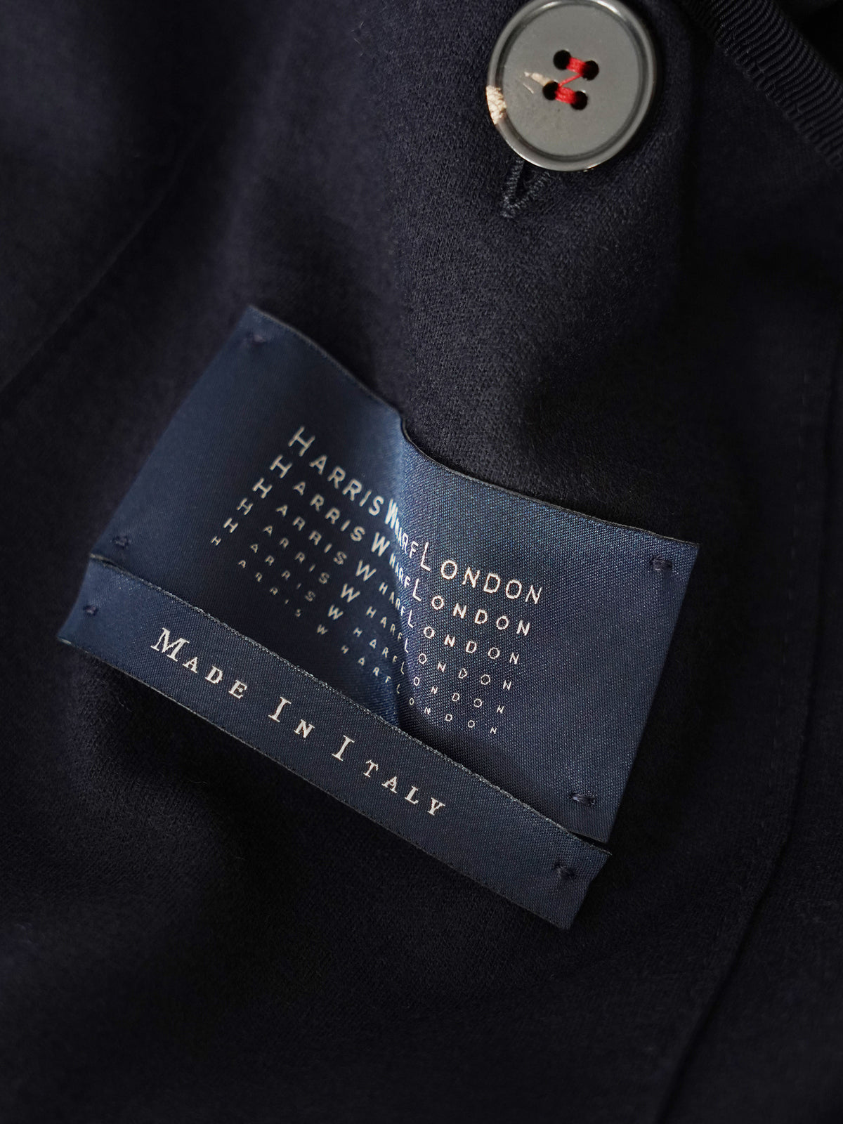 Dunkelblaues Sakko aus Wolljersey von Harris Wharf London – Ansicht 4