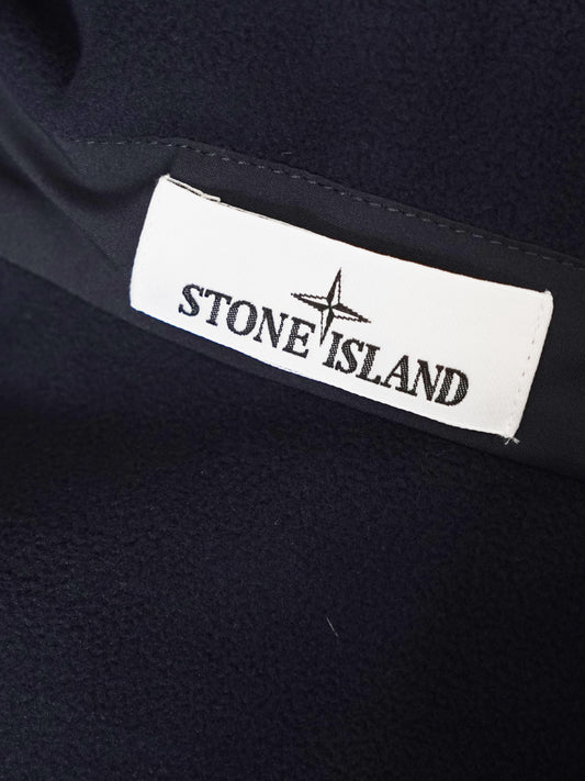 Blaue Softshell-Jacke mit Kapuze von Stone Island – Ansicht 6