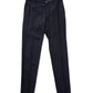 Dunkelblaue Hose mit Gummi- und Kordelzug von Slowear – Vorderansicht