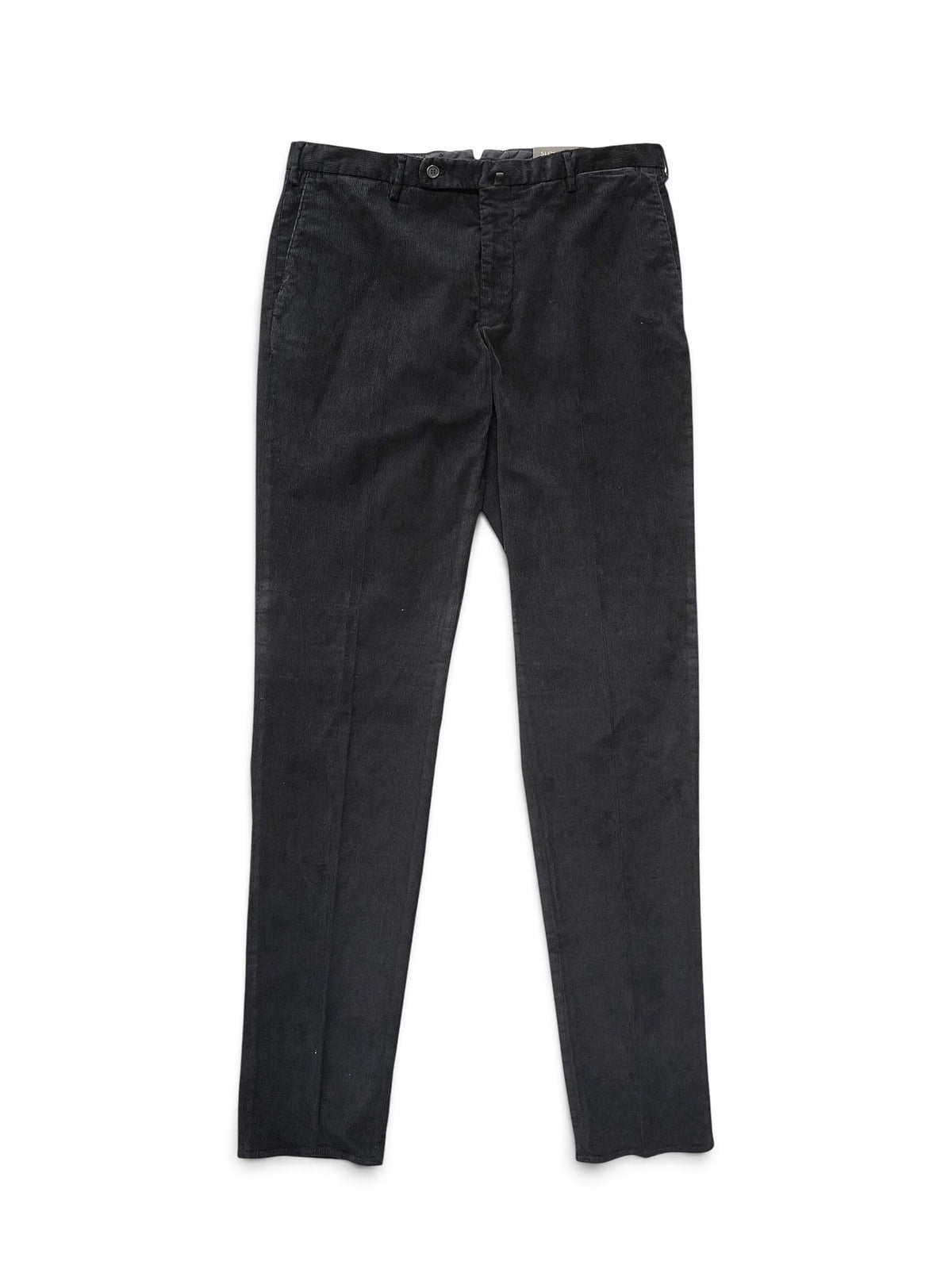 Nachtblaue Cordhose mit Bügelfalte von Slowear – Vorderansicht