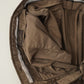 Haselnussbraune Cordhose mit Bügelfalte von Slowear – geöffneter Bund mit Innenverarbeitung