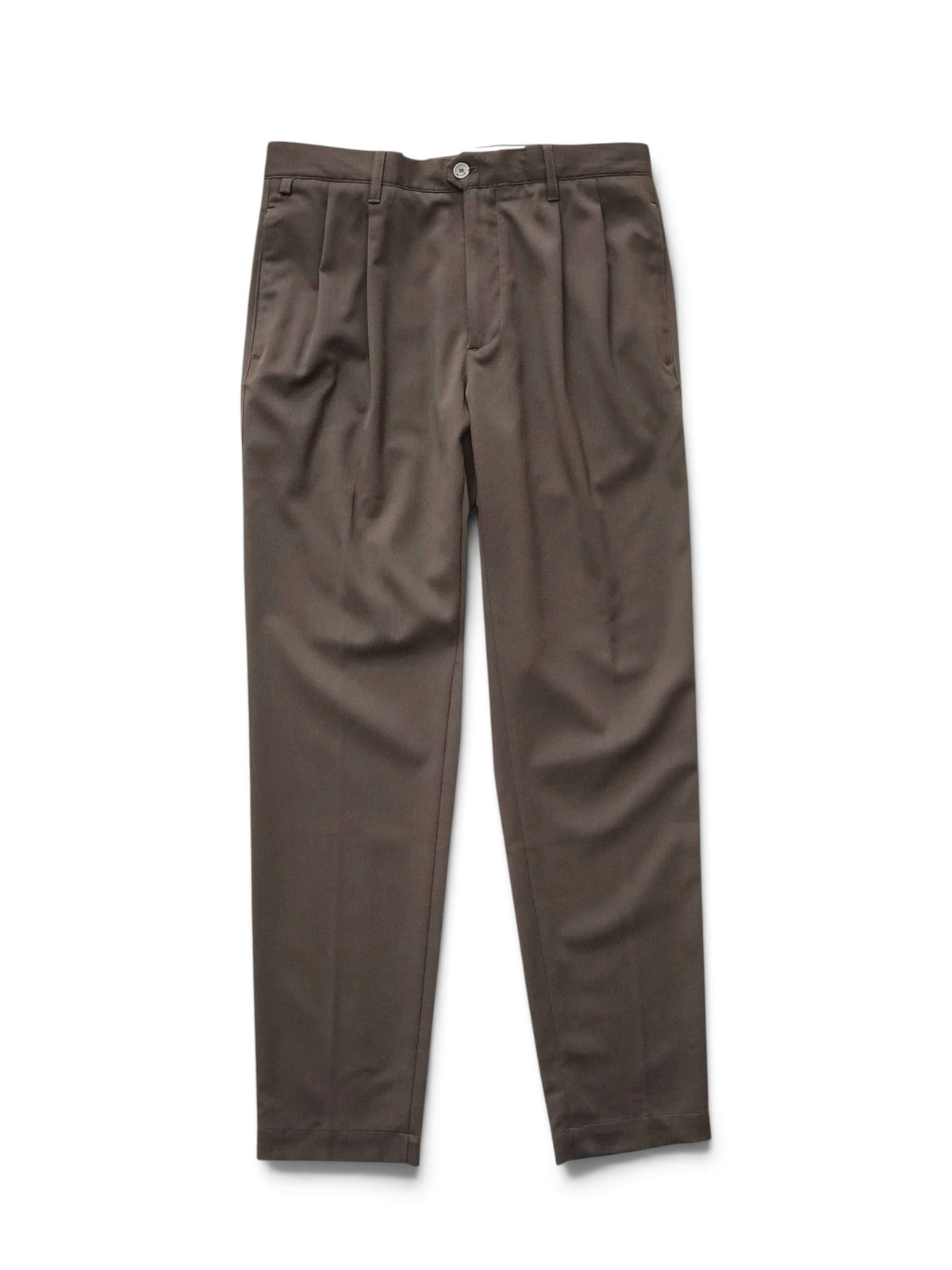 Braune Hose mit zwei Bundfalten von Slowear – Vorderansicht