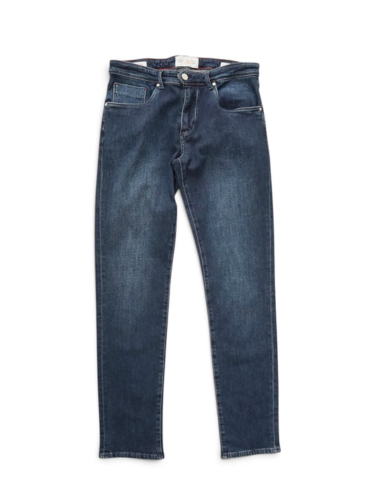 Dunkelblaue Jeans mit Kaschmir-Anteil von Ace Denim – Vorderansicht