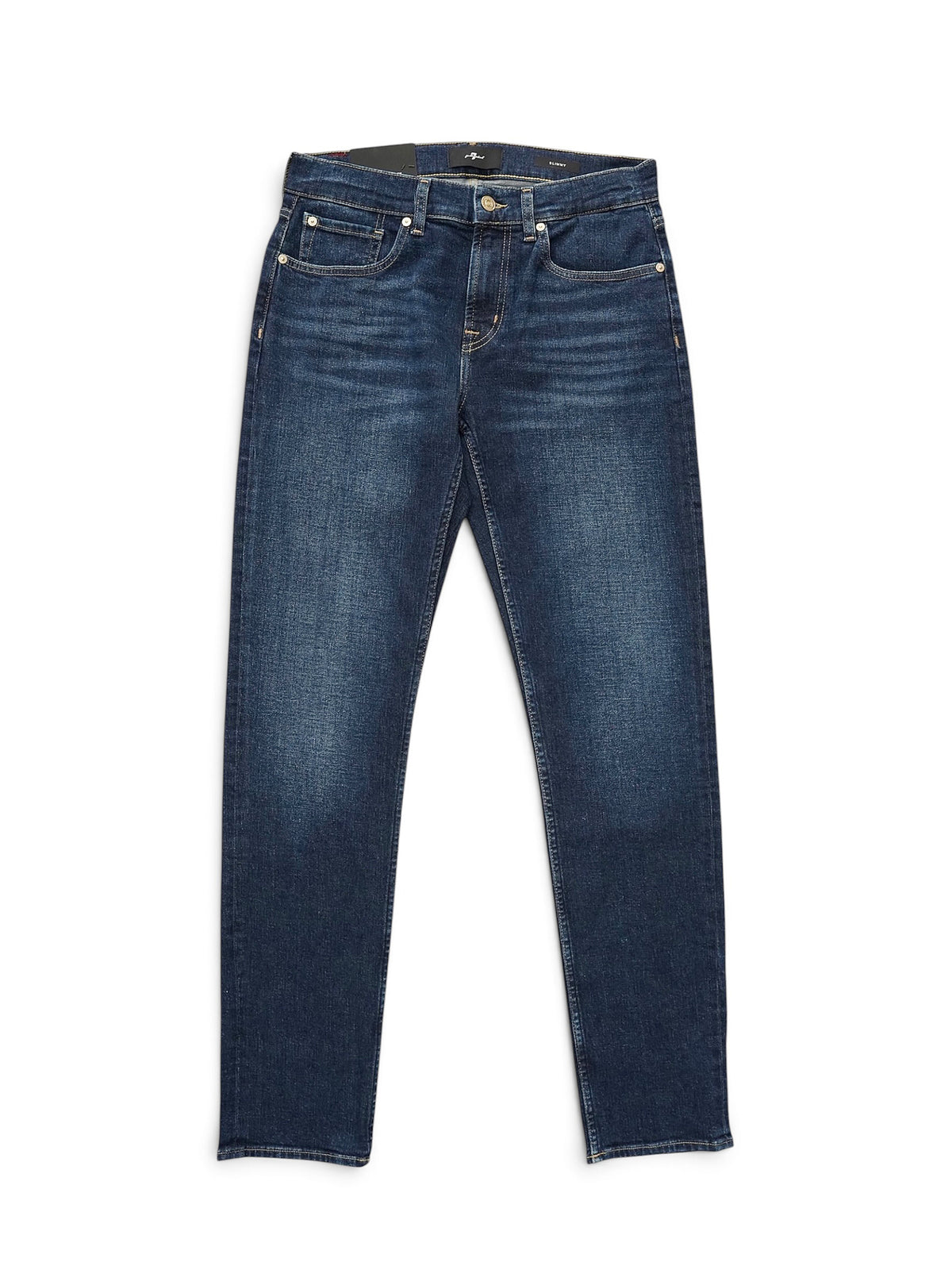 Dunkelblaue Jeans mit Kaschmiranteil von 7 For All Mankind – Vorderansicht