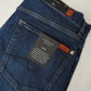 Dunkelblaue Jeans mit Kaschmiranteil von 7 For All Mankind – Gesäßtasche mit Kaschmir-Denim-Anhänger