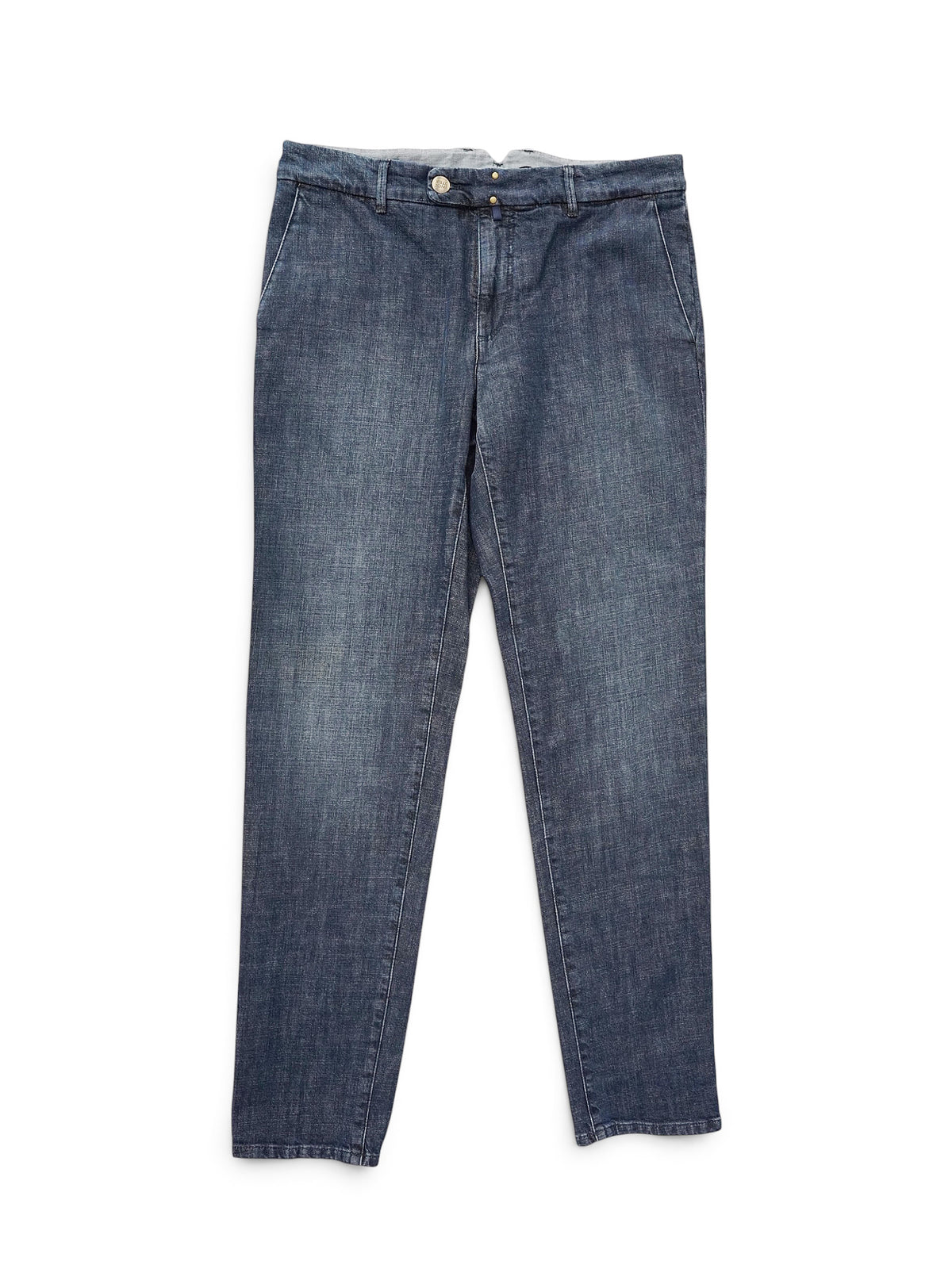 Blaue Denim-Chino von Slowear – Vorderansicht
