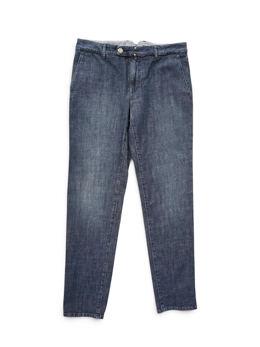 Blaue Denim-Chino von Slowear – Vorderansicht