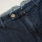 Blaue Denim-Chino von Slowear – Bund mit Incotex-Knopf und Nieten