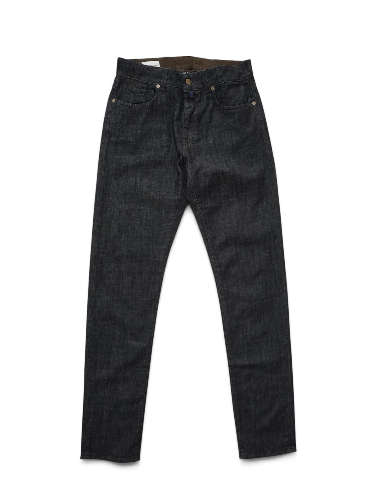 Dunkelblaue Five-Pocket-Jeans von Slowear – Vorderansicht
