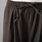 Dunkelbraune weite Hose mit Tunnelzug von SoSue – Ansicht 2