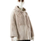 Camelfarbene wendbare Lammfelljacke mit Kapuze von Werner Christ – Ansicht 4