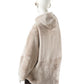 Camelfarbene wendbare Lammfelljacke mit Kapuze von Werner Christ – Ansicht 7