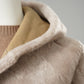 Camelfarbene wendbare Lammfelljacke mit Kapuze von Werner Christ – Ansicht 5