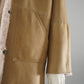 Camelfarbene wendbare Lammfelljacke mit Kapuze von Werner Christ – Ansicht 8