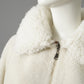 Wendbare Lammfelljacke in Wollweiß mit Reißverschluss von Werner Christ – Ansicht 3